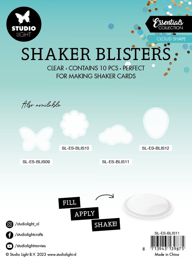 Studio Light SL Shaker Blister Cloud Shape Essentials 75x42x6mm 10 PC nr.11