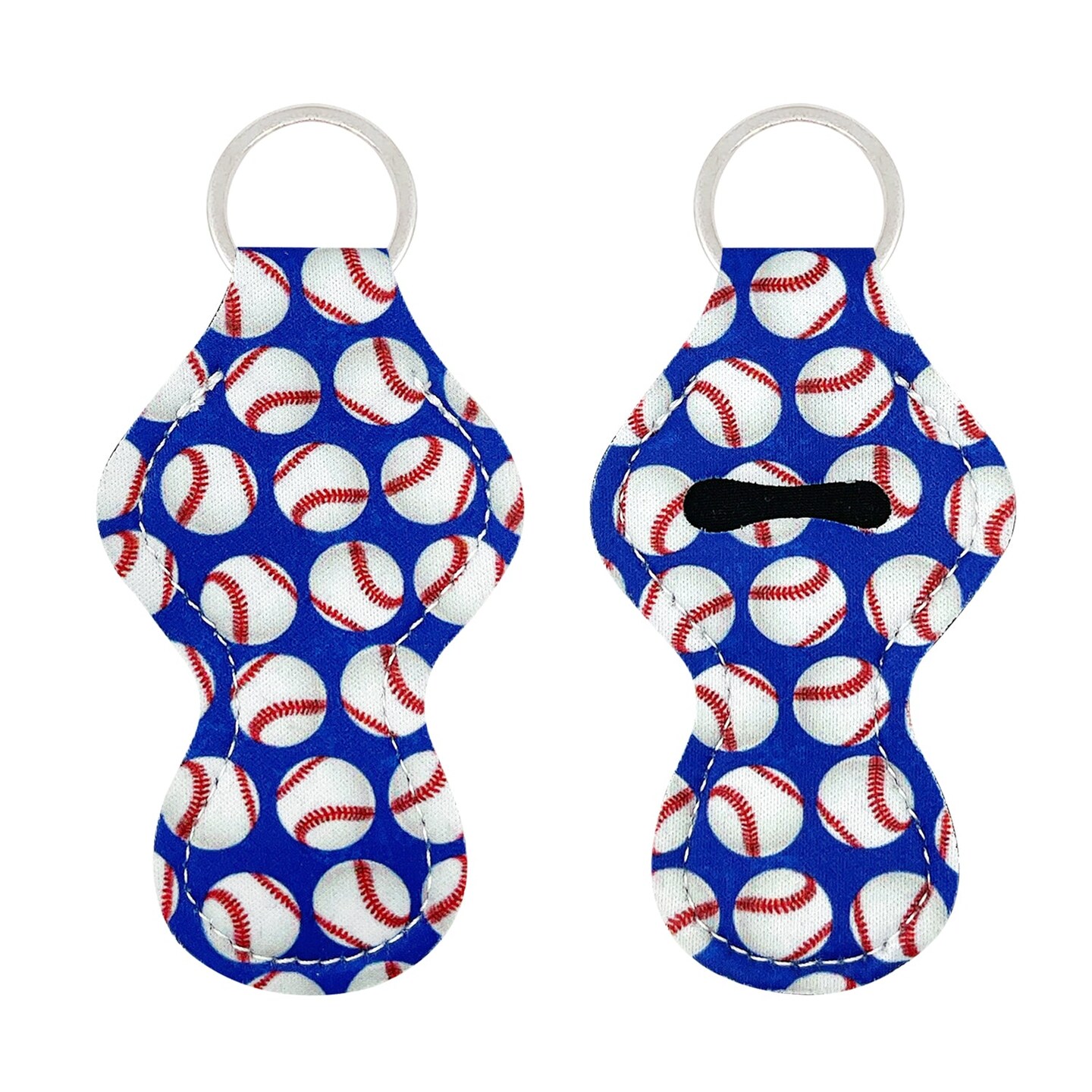 Wrapables 10 Pack Chapstick Holder Keychain with 10 Pieces Metal Clasps