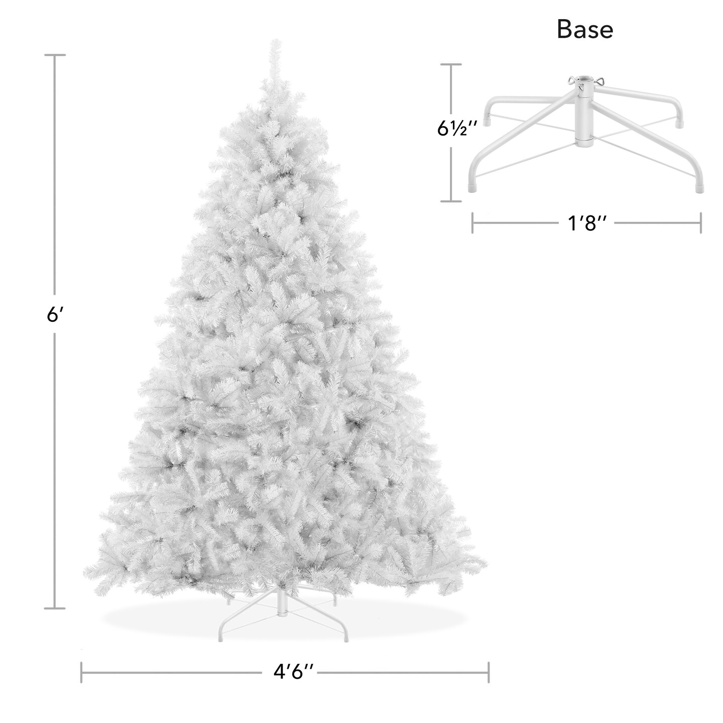 Casafield Spruce Artificial Holiday Christmas Tree&#xA0;with Sturdy Metal Stand