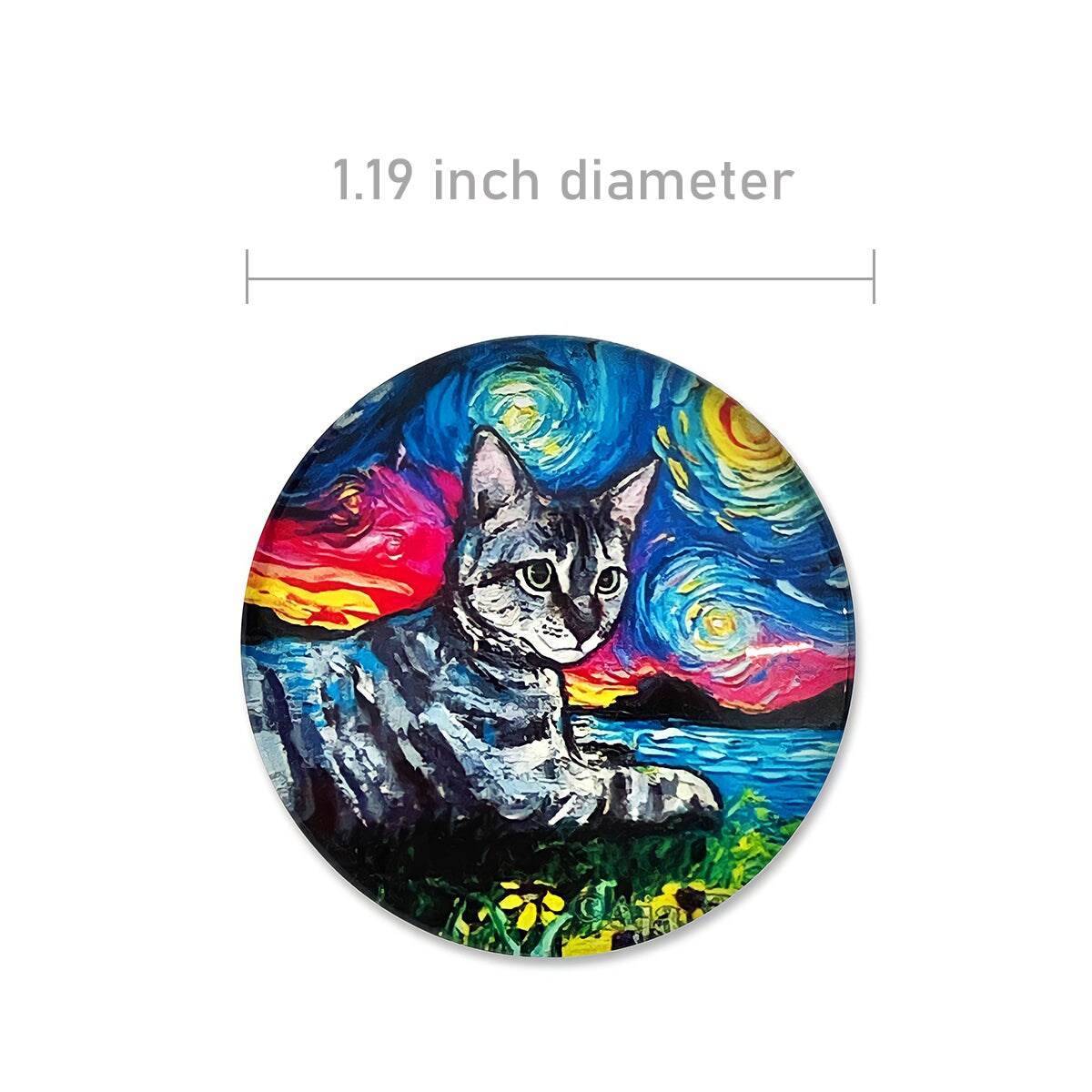 Wrapables Crystal Glass Magnets, Refrigerator Magnets for Office Whiteboards, Cabinets, Lockers (Set of 12)