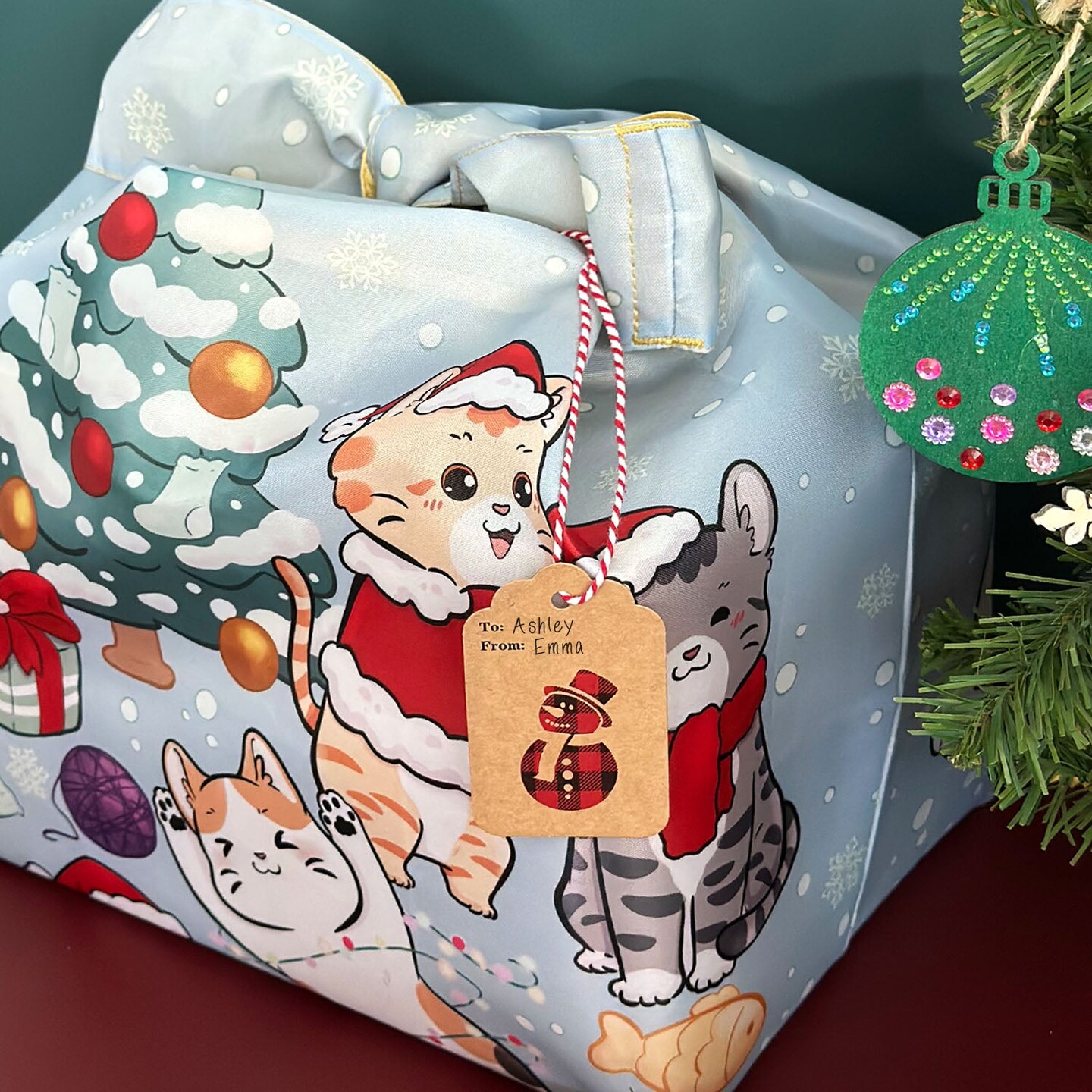 Wrapables Christmas Holiday AllyBag Collection Reusable Shopping