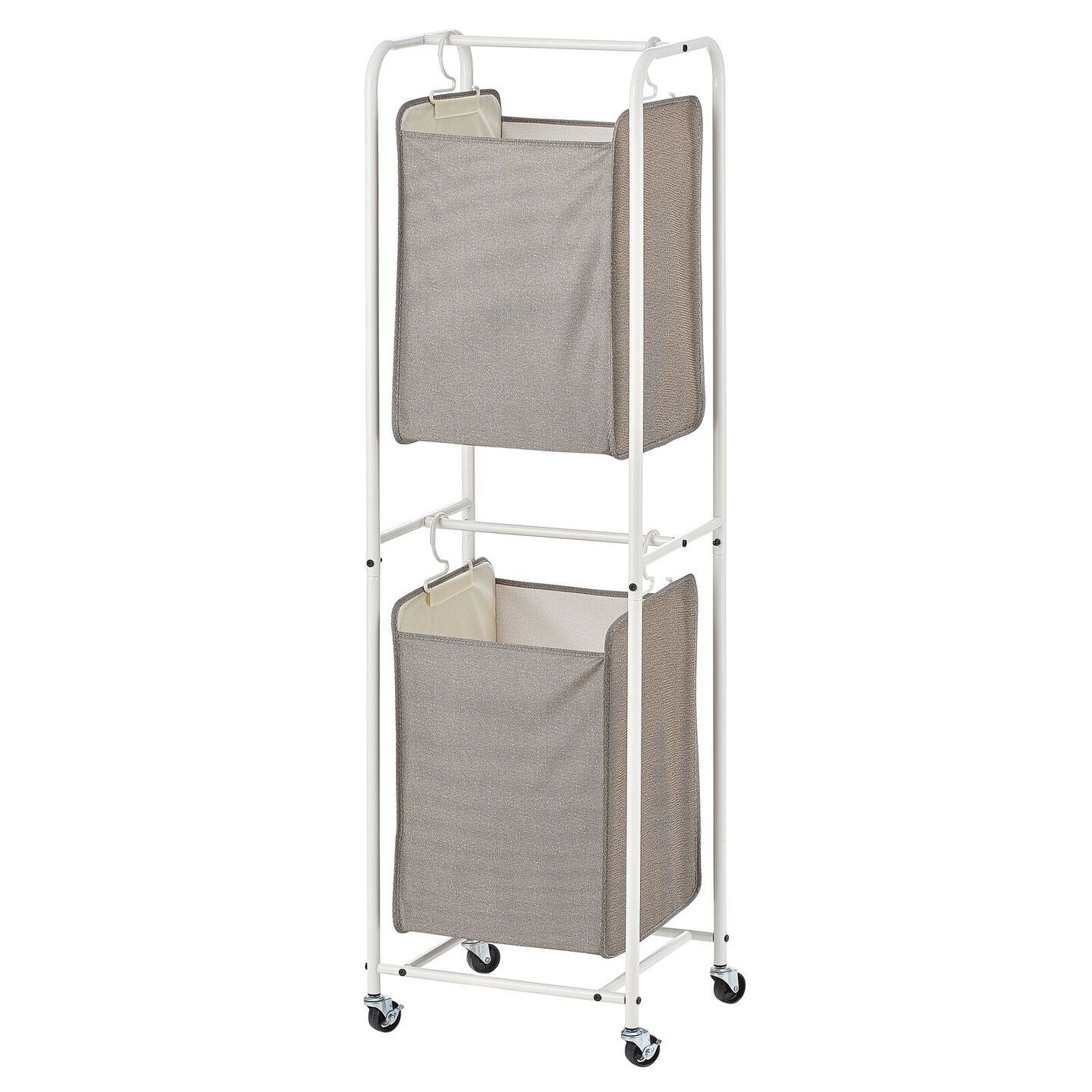 mDesign Vertical Portable Laundry Hamper Basket - Metal Frame