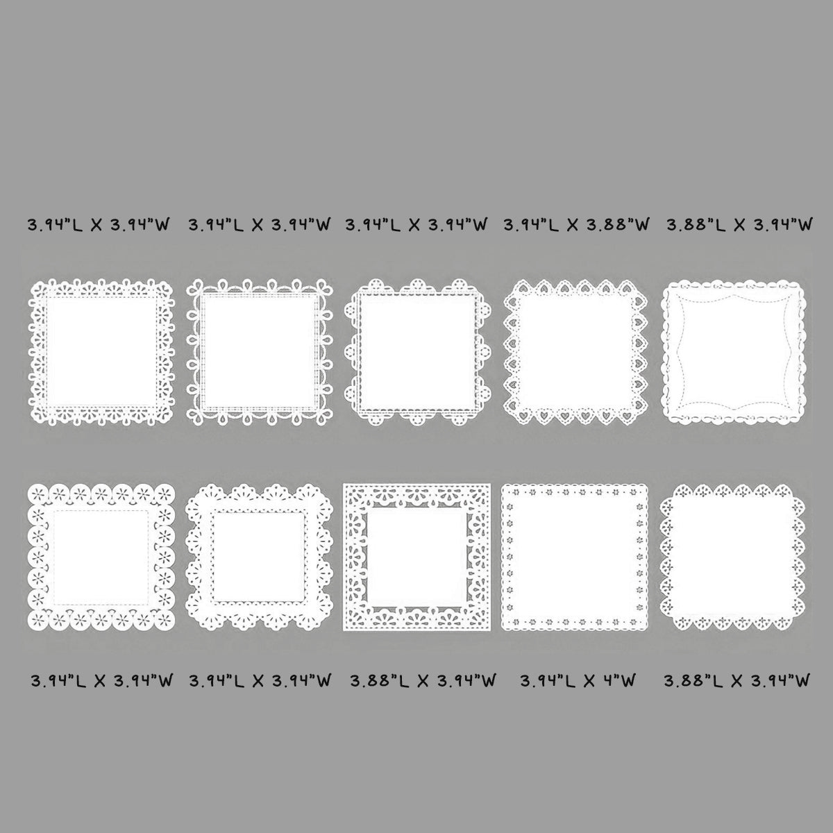 Wrapables Hollow Lace Paper for Arts &#x26; Crafts, Scrapbooking, Stationery, Photo Albums (Set of 2)