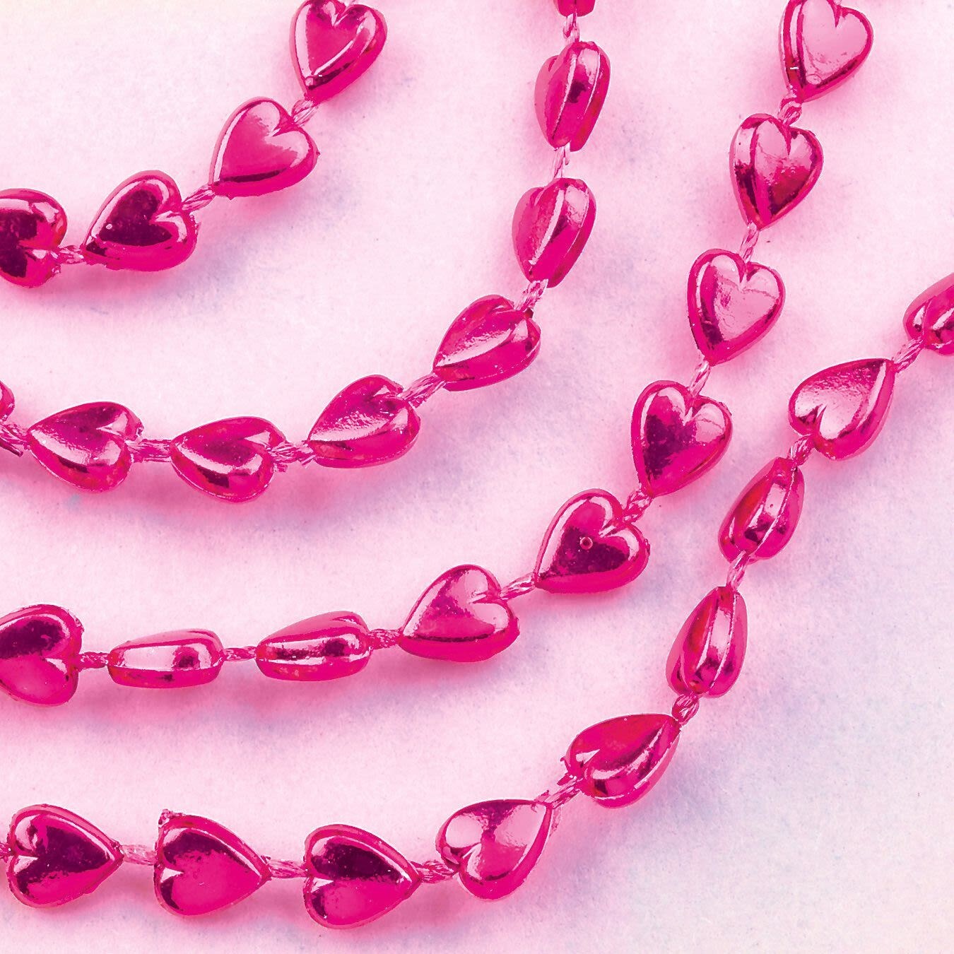 Pink Metallic Party Bead Necklaces