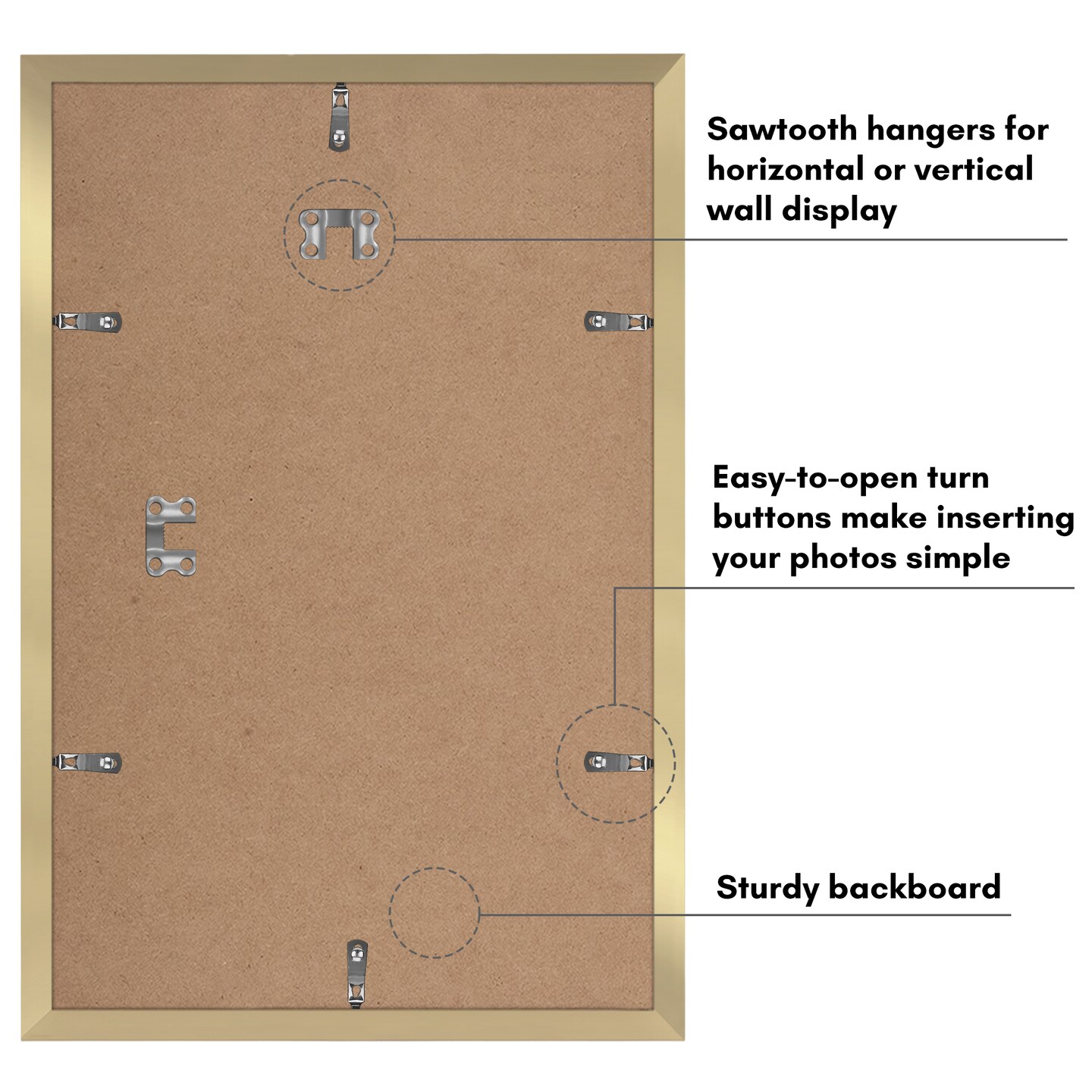 Americanflat Picture Frame Set with Mat - Set of 5 - Photo Frame Set of Five for Wall Display - Plexiglass Cover - Hanging Hardware
