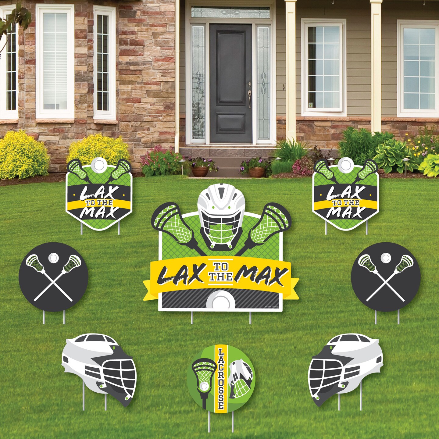 Big Dot of Happiness Lax to the Max Lacrosse Yard Sign and Outdoor Lawn