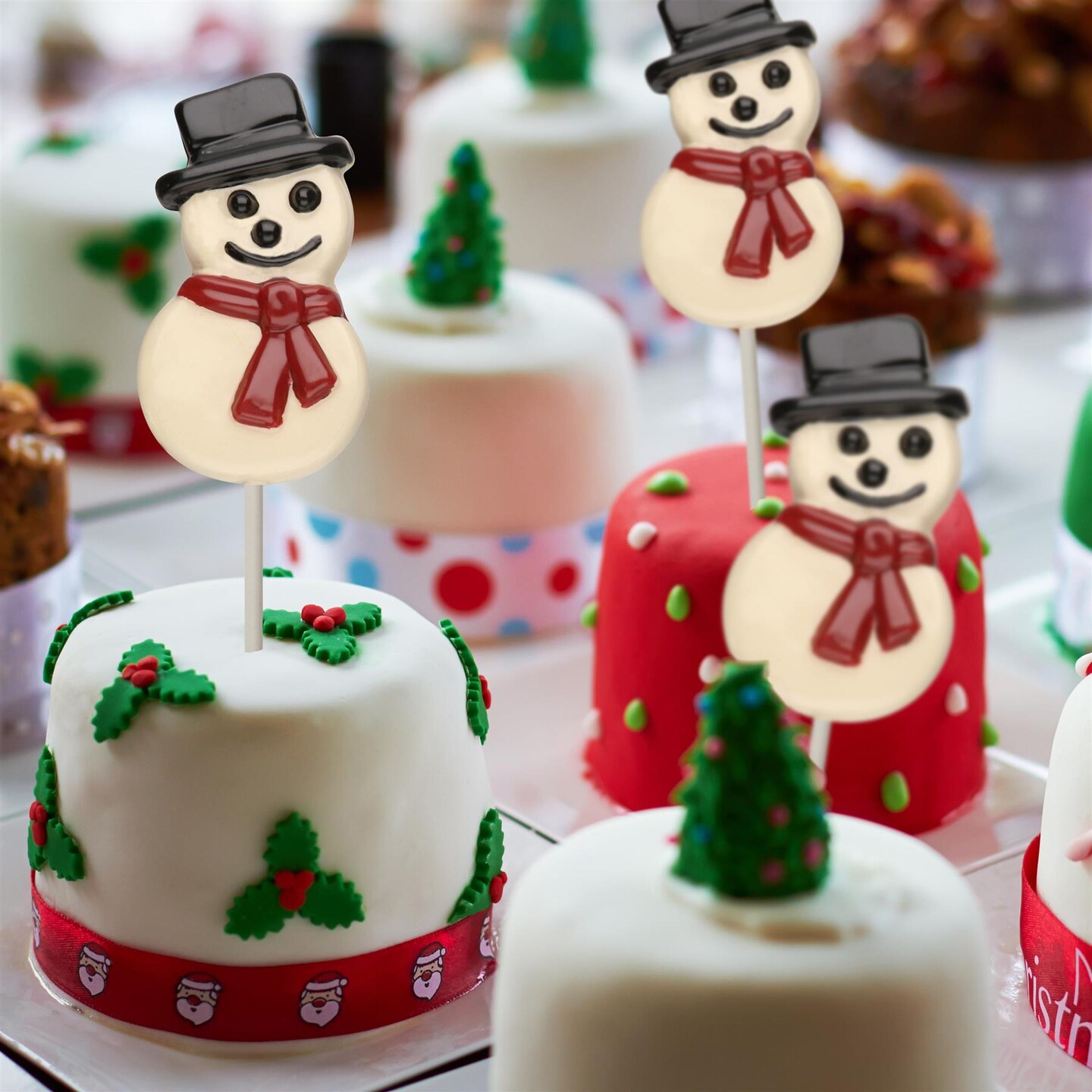 Chocolate Mold Smiling Snowman Lolly