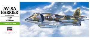Hasegawa  1/72 AV-8A HARRIER Plastic Model