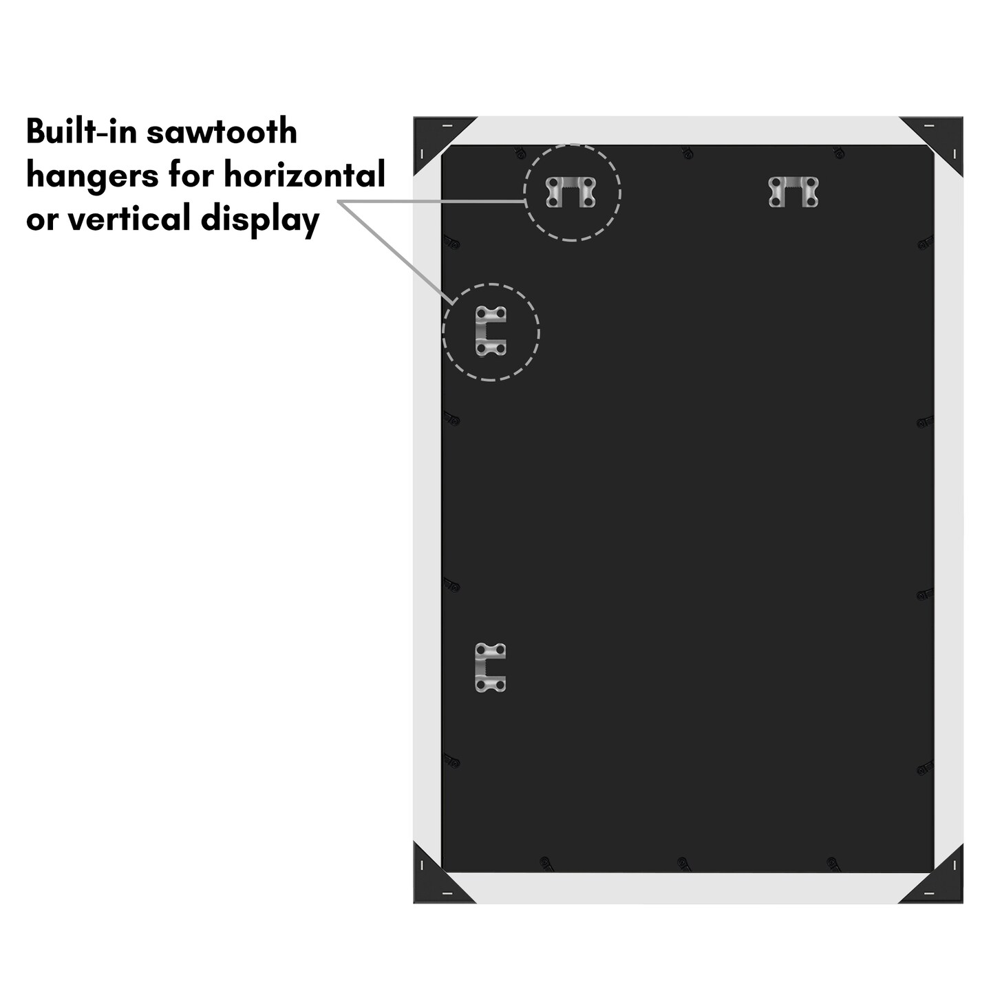 Americanflat Gallery Poster Frame - Wooden Picture Frame for Wall Art - Plexiglass Cover - Hanging Hardware for Horizontal or Vertical Display