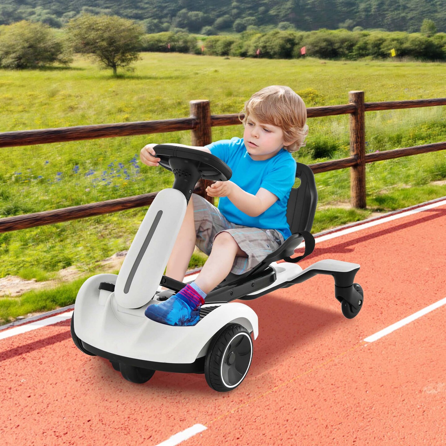 Costway 6V Kids Ride On Drift Car Electric Drifting Go Kart for Kids with 360&#xB0; Spin Dark/Pink/Red/White