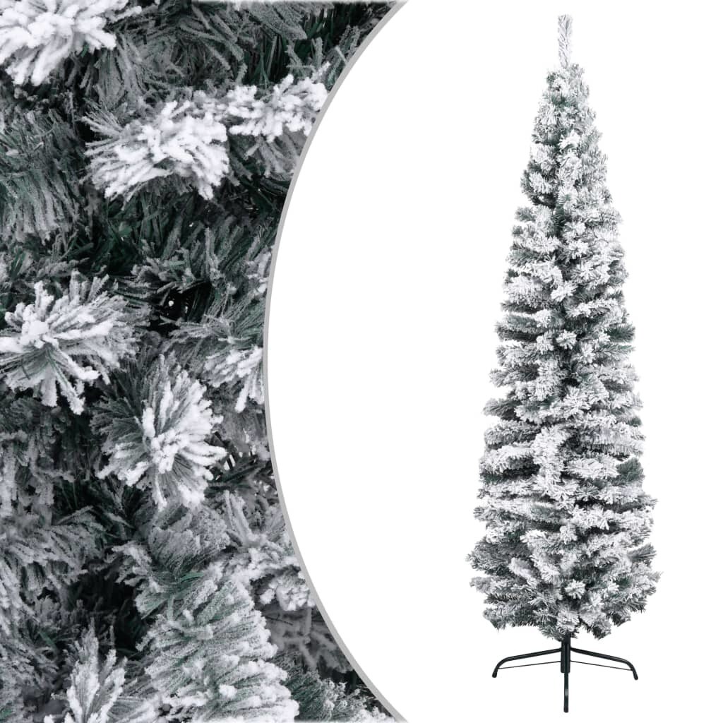 Slim Artificial Christmas Tree with LEDs&#x26;Ball Set