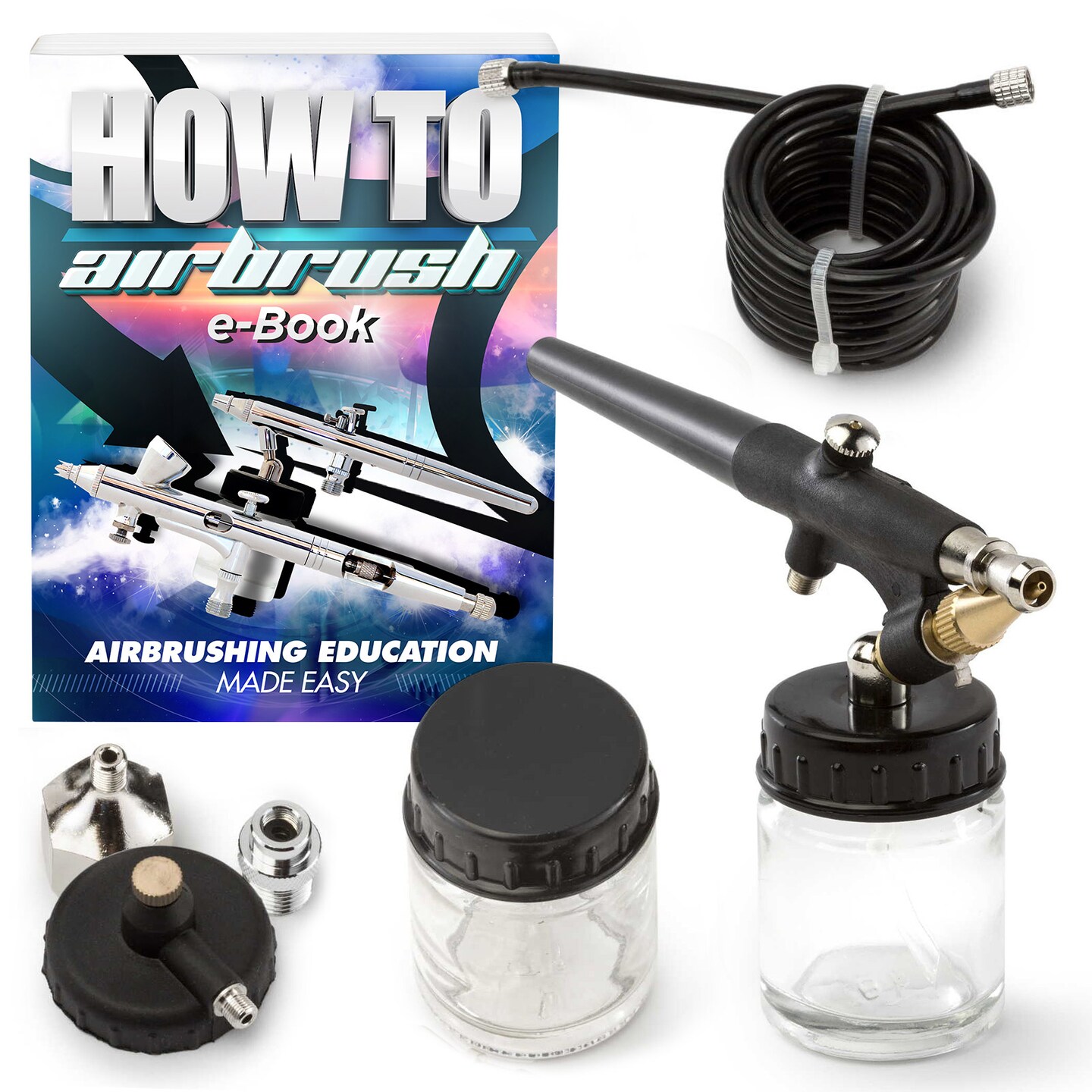 PointZero Single-action 22cc Siphon-feed Airbrush Set - .8mm Nozzle