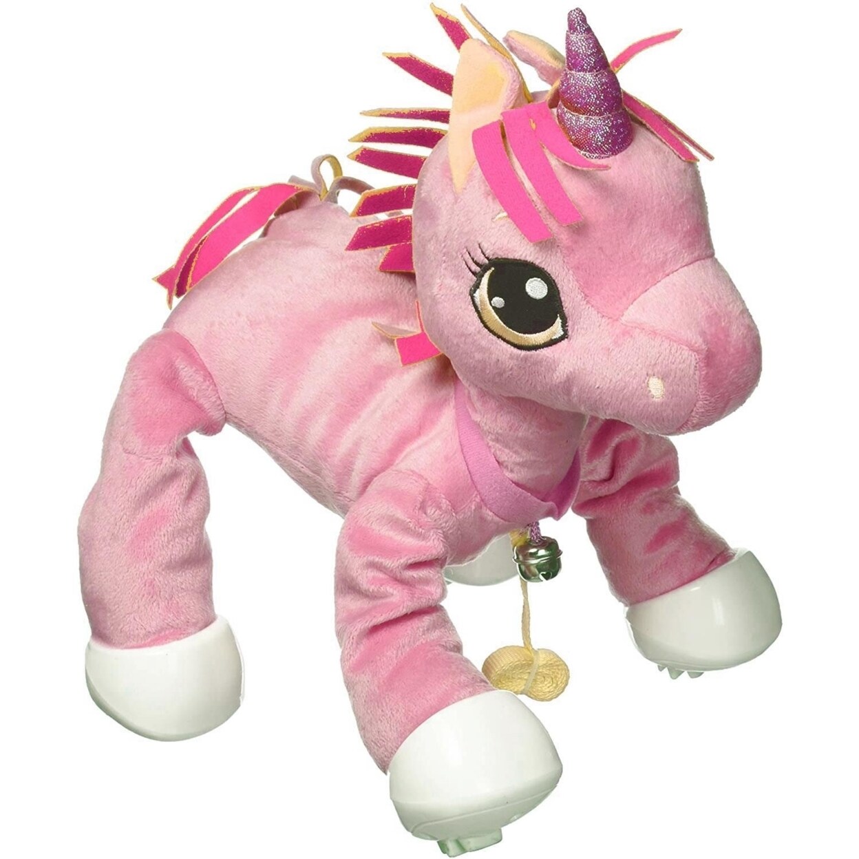 Mighty Mojo Peppy Pets Pink Unicorn Toy Bouncing Interactive Pet No Batteries Required