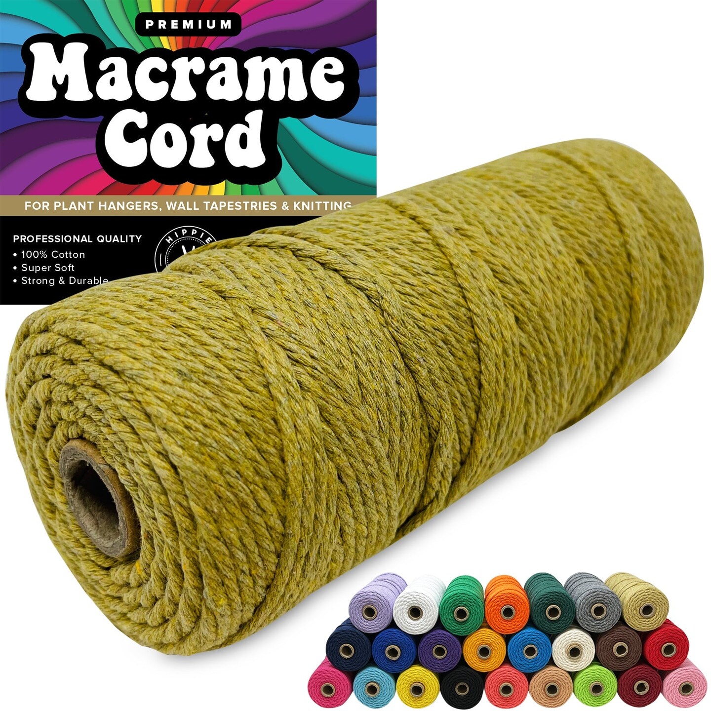 3mm Macrame Cord 3mm Thick Cords for Macrame Yarn 100% Cotton Colored Macrame Rope Cord Natural Craft Cord String Yarn Supplies 325 Feet 3 mm Cotton Macrame Cord Thin Macrame Supplies