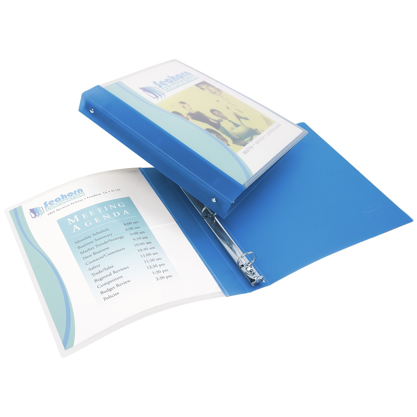 Avery Flexible View 3 Ring Binder, 1/2 Inch Round Rings, 3 Blue Binders (17670)