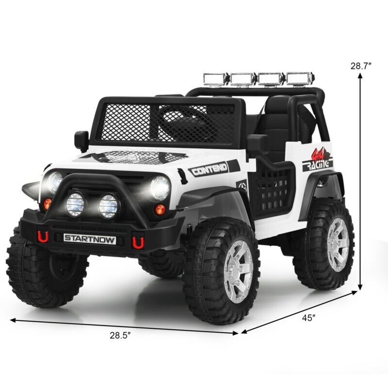 12V Kids Remote Control Electric Ride On Truck Car with Lights and Music