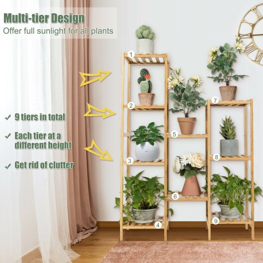 Plant Stand Utility Shelf Free Standing Storage Rack Pot Holder