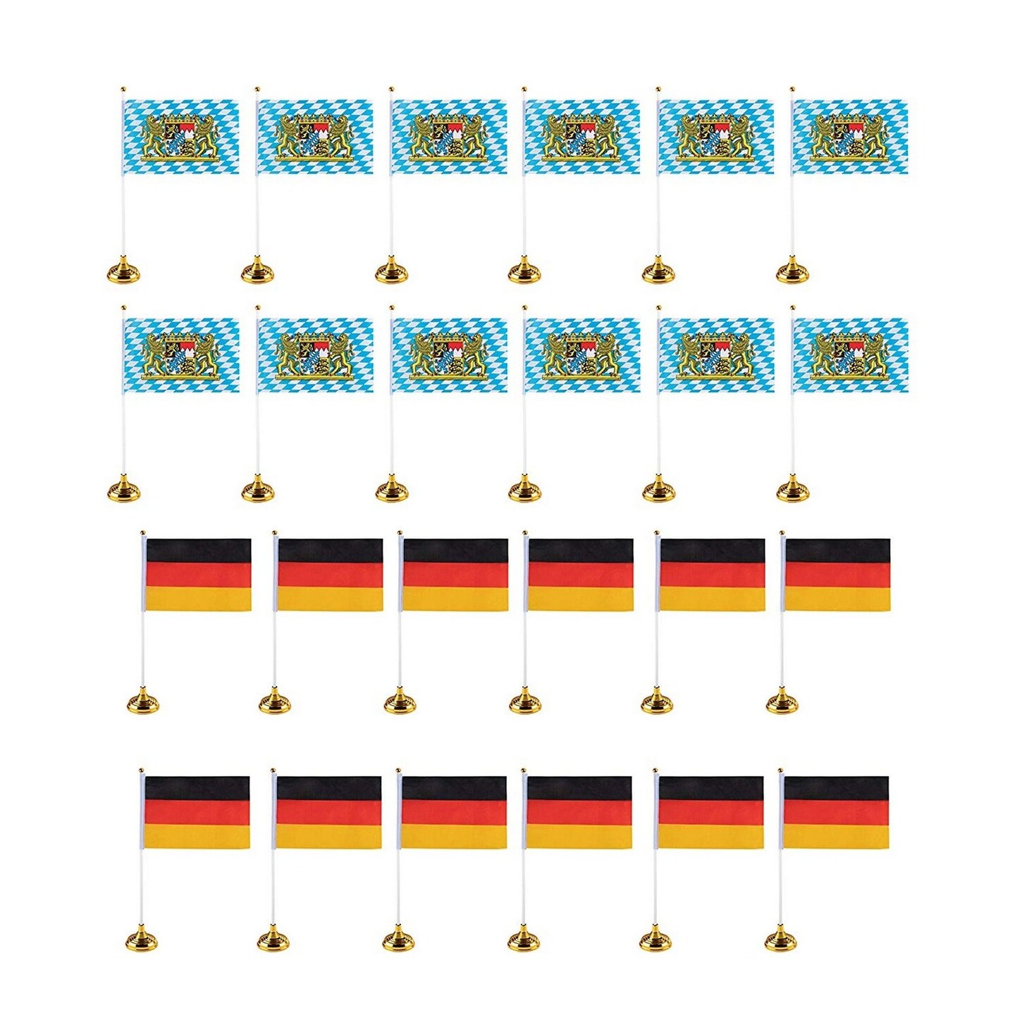 Bavarian and German Desk Flags for Oktoberfest Party Decorations (8x5 ...