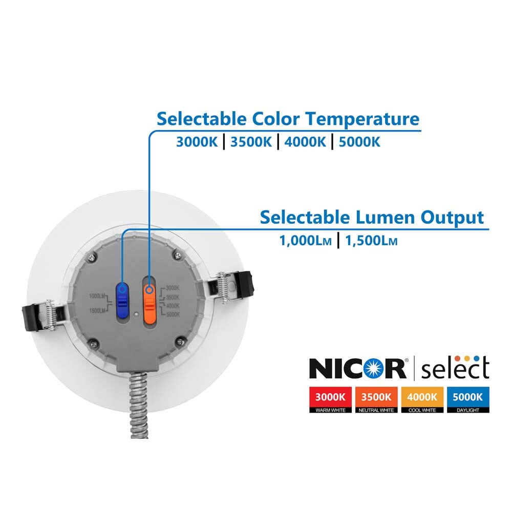 Nicor CLR-Select 6-inch White Commercial Canless LED Downlight Kit