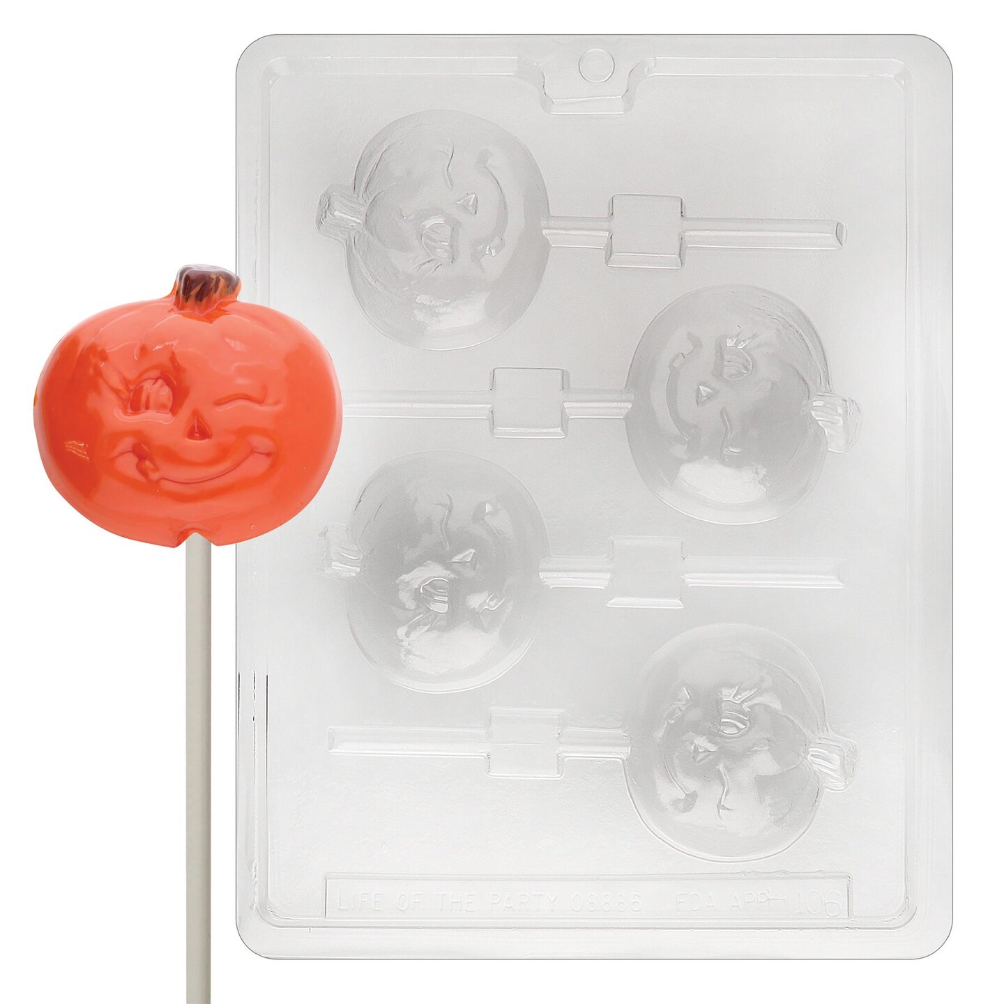 Chocolate Mold Winking Pumpkin Lolly