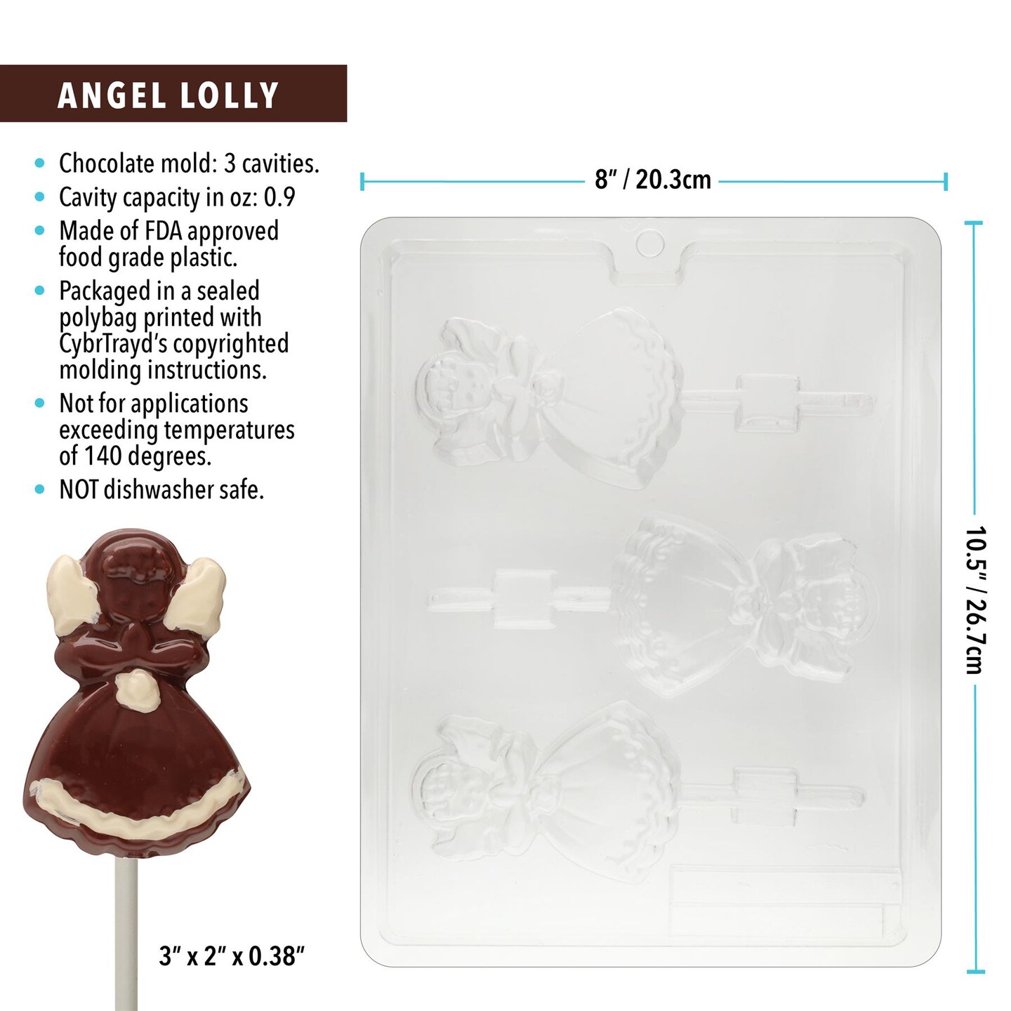 Chocolate Mold Angel Lolly
