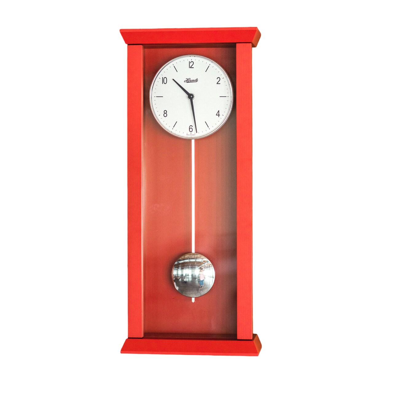 Hermle 22.5" Red and White Rectangular Pendulum Wall Clock | Michaels
