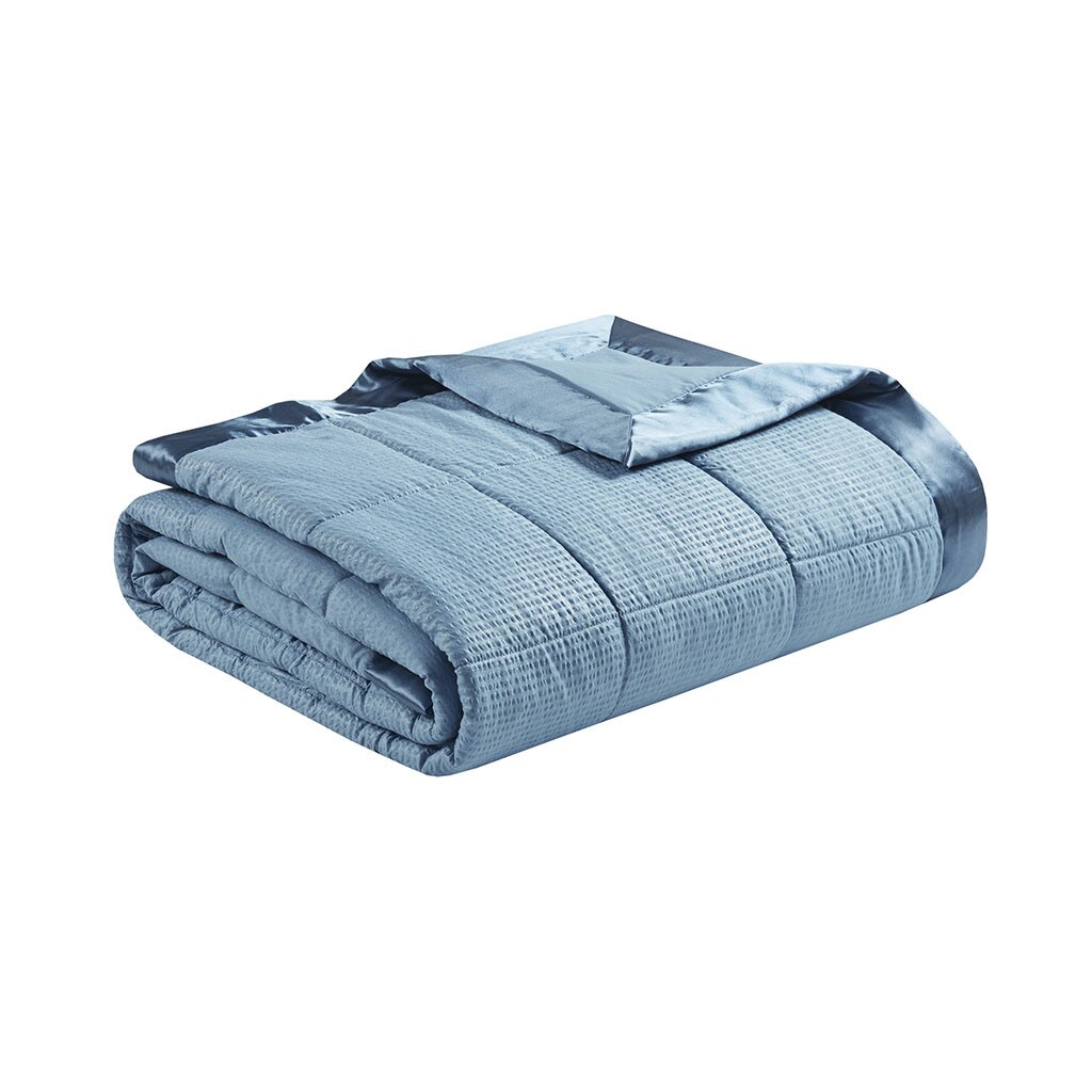 Oversized Down Alternative Blanket with Satin Trim
