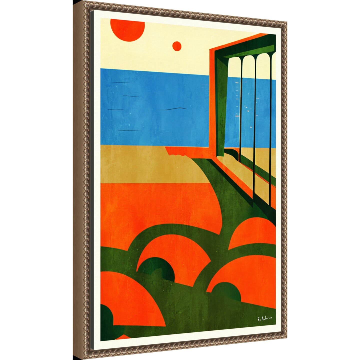 Amalfi, Italy (1964) by Bo Anderson Framed Canvas Wall Art