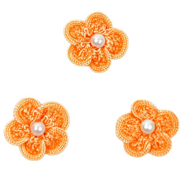 Fleurette with Pearl Applique/Patch Pack of 3