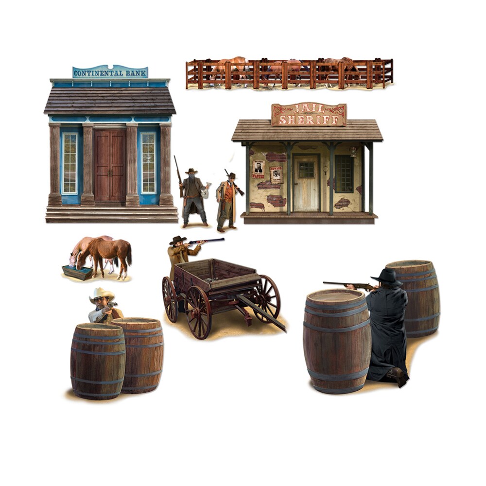 Beistle Wild West Shootout Props 12&#x22;-5 10&#x22; - 12 Pack (9 Per Package)