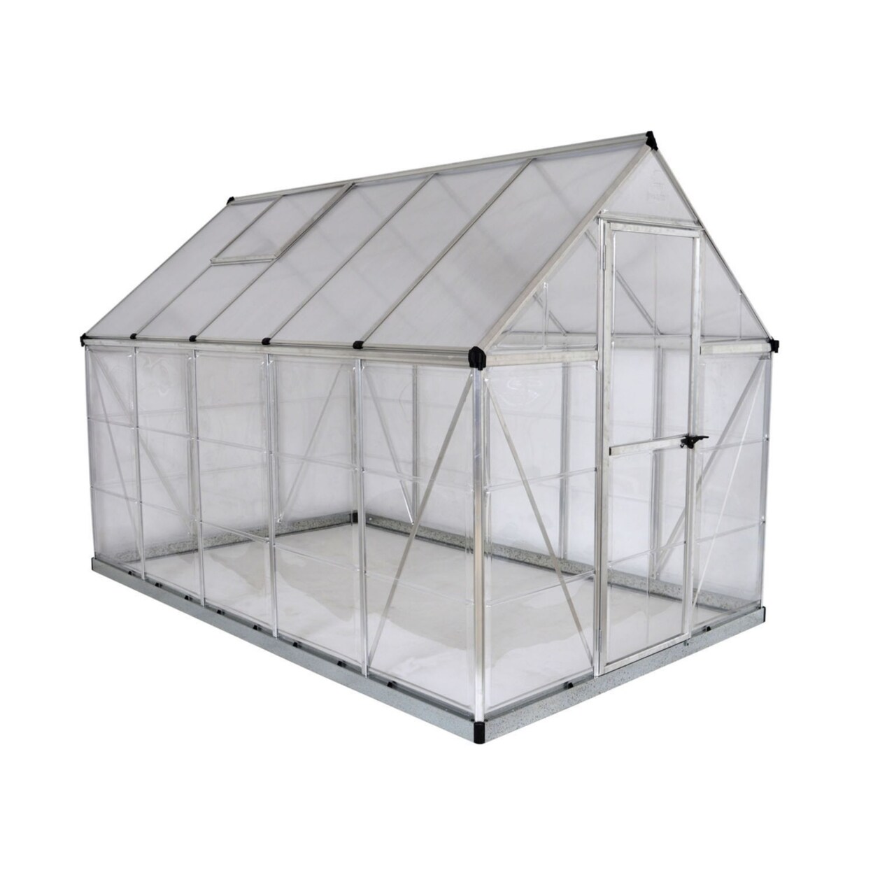Palram - Canopia Outdoor Garden Hybrid 6 x 10 Greenhouse - Silver
