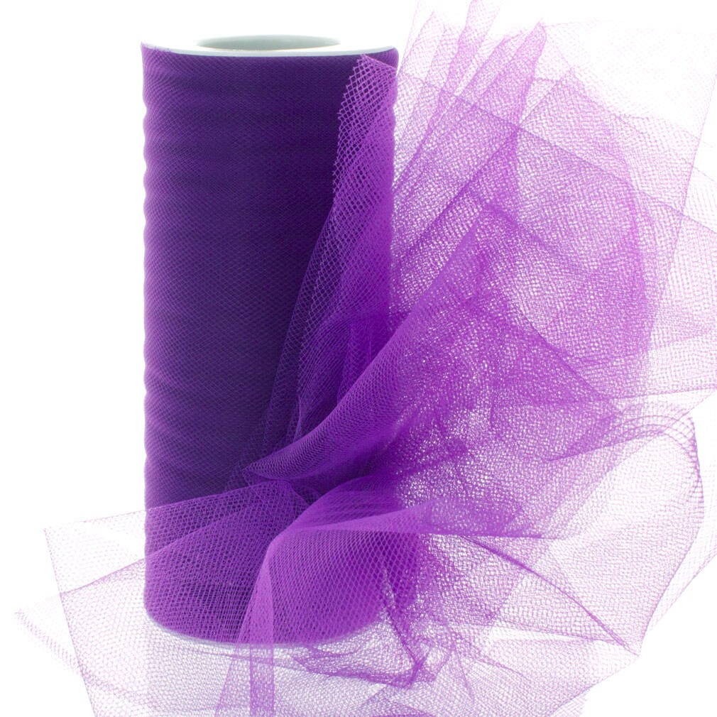 6&#x22; Premium Tulle Purple 100 Yard