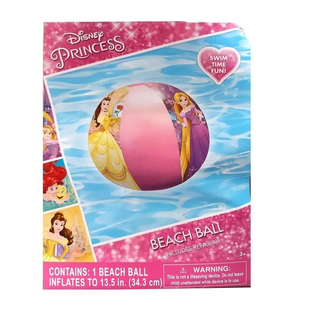 Disney Princess Inflatable Beach Ball Pool Toy Cinderella Belle Rapunzel Water Fun