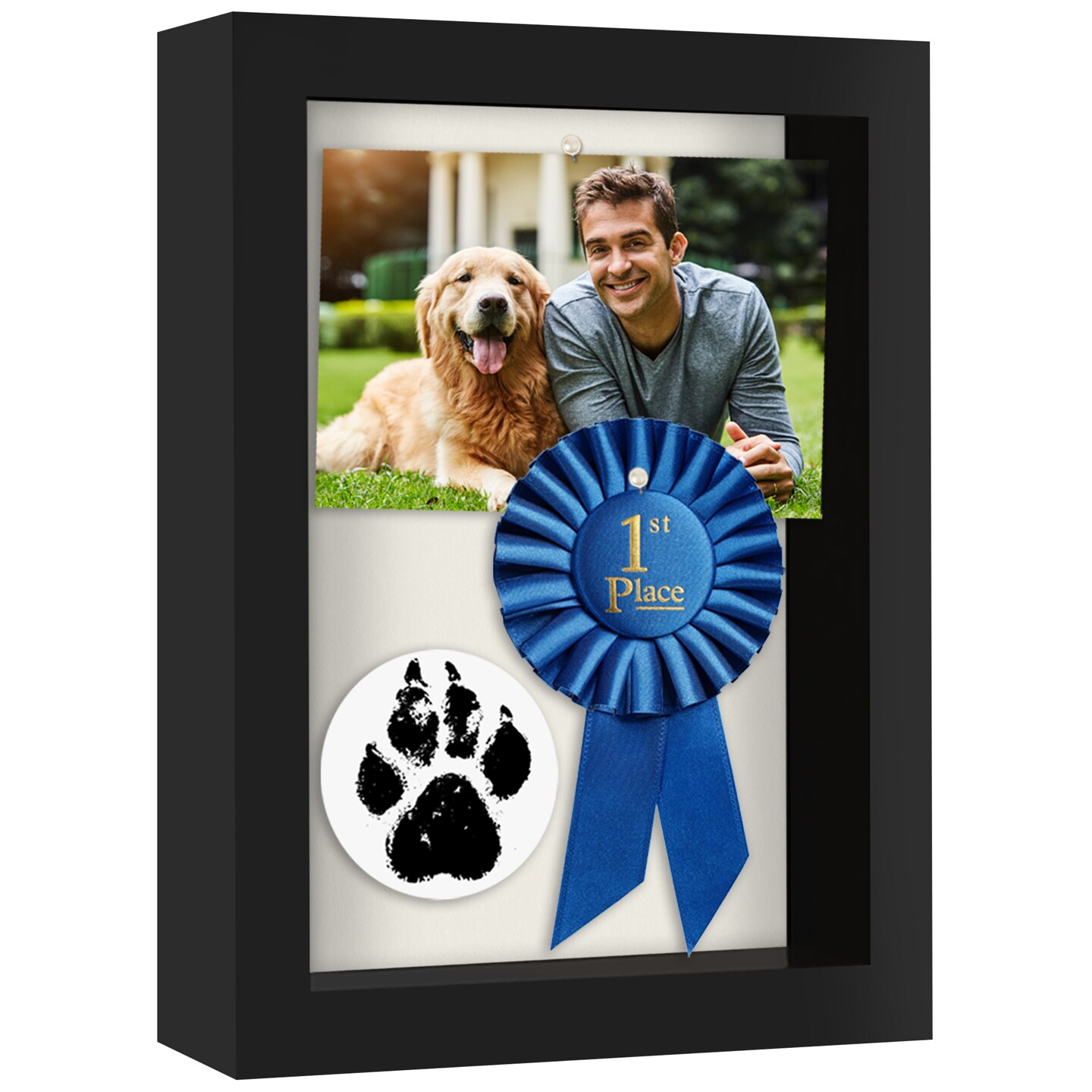 Americanflat Shadow Box Frame - 1.5 Interior Depth for Memorabilia - Display Case for Showcasing Souvenirs, Awards, and Medals - Shatter Resistant Glass - Hanging Hardware