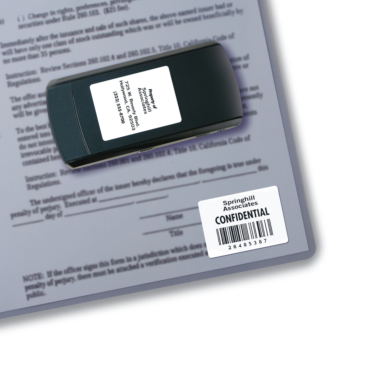 Avery Durable ID Labels, Permanent Adhesive, 1-1/4&#x22; x 1-3/4&#x22;, 1,600 Labels (6576)