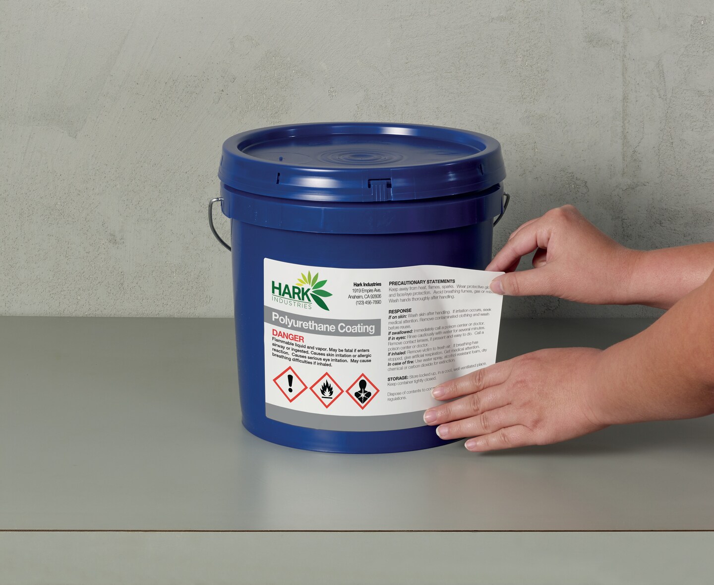 Avery UltraDuty GHS Chemical Labels for Pigment Inkjet Printers, Permanent Adhesive, Waterproof, UV Resistant, 4-3/4&#x22; x 7-3/4&#x22;, 100 Labels (60522)
