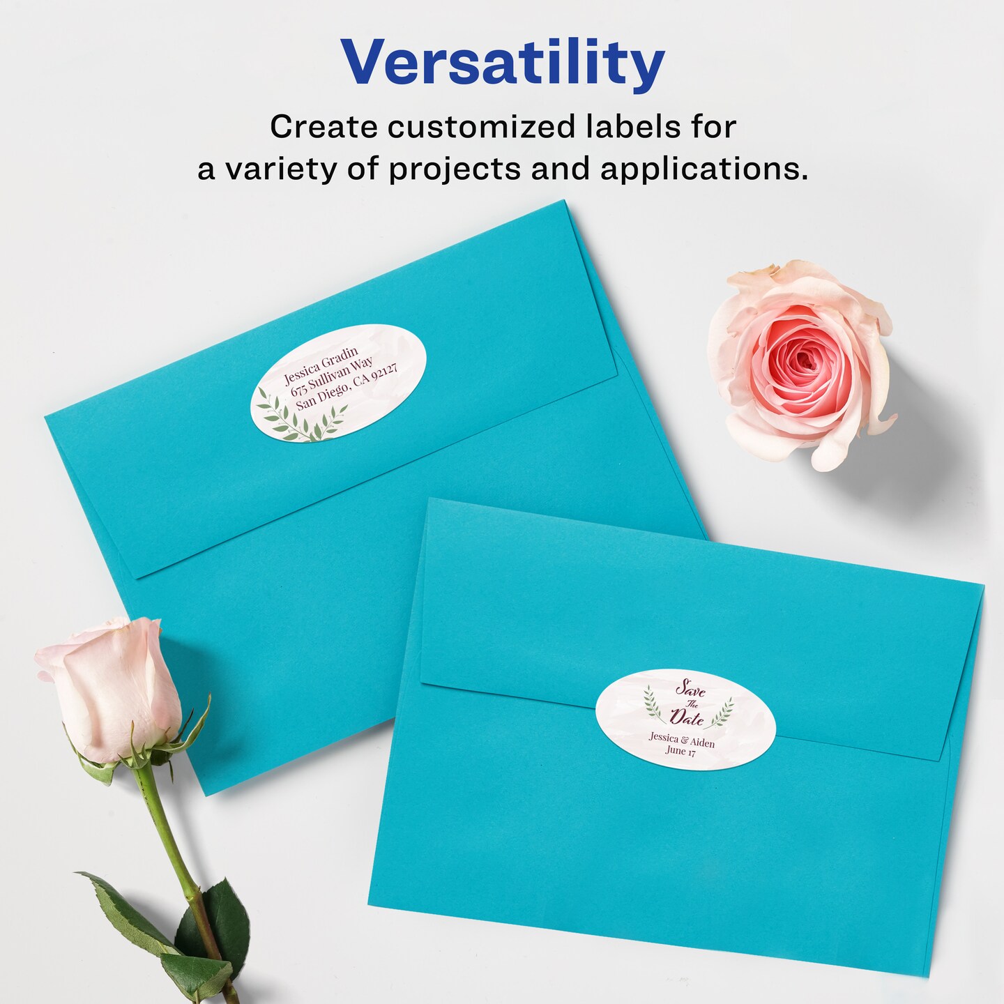Avery Matte White Oval Labels, 1-1/8&#x22; x 2-1/4&#x22;