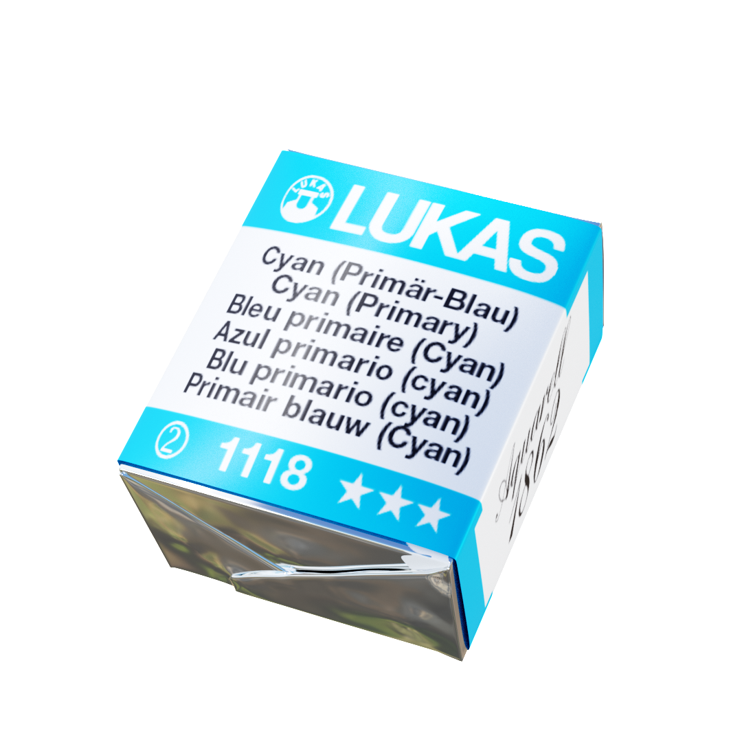 LUKAS 1862 Aquarell Artists&#x27; Watercolor Pans, Half Pan - Vibrant Professional Grade Watercolor Paint - Easy-to-Wet, Intense Color, Long-lasting - Ideal for Professional Watercolorists