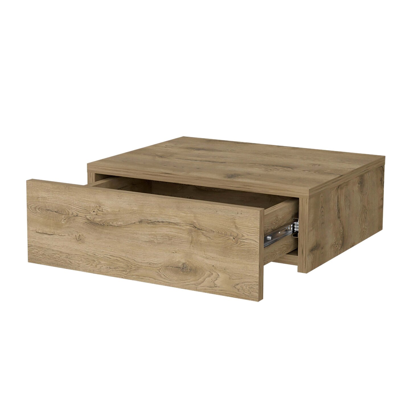 Vienna Floating Nightstand, Sleek Wall-Mounted Design with Spacious Drawer Storage, Dark Brown