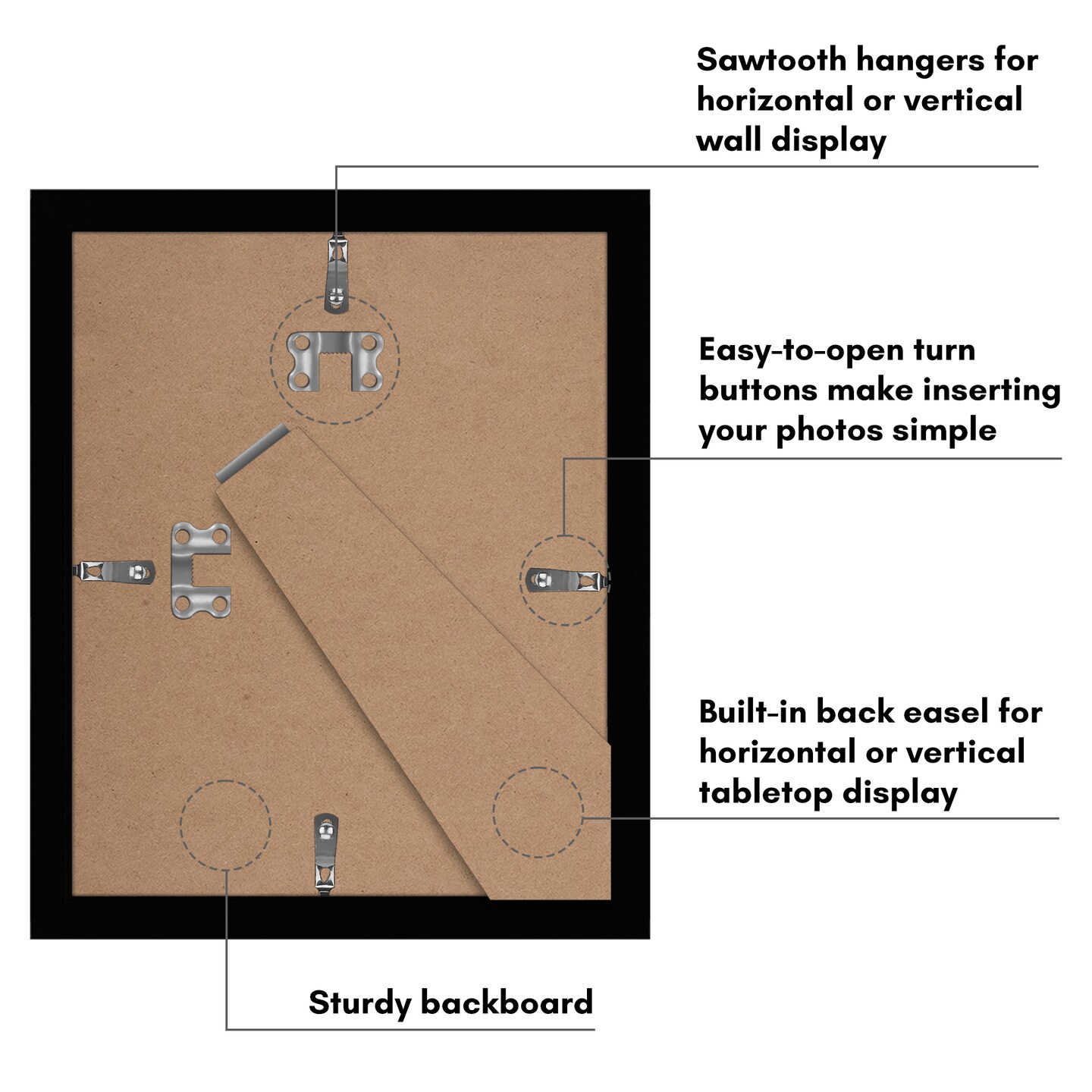 Americanflat 2 Pack of Picture Frames with Mat - Plexiglass Cover