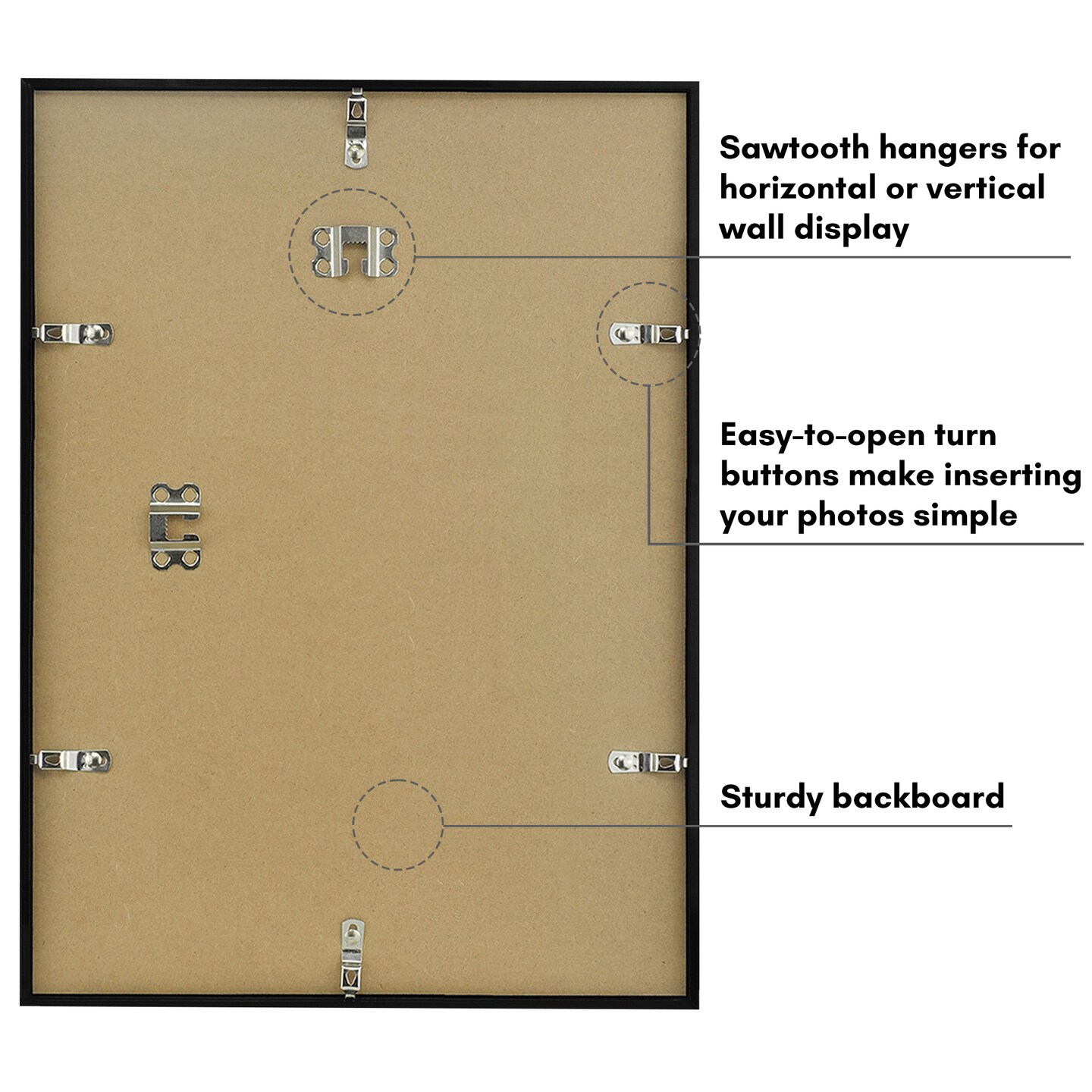 Americanflat Poster Frame - Perfect Frame for Photos and Artwork - Large Picture Frame - Polished Plexiglass - Hanging Hardware with Horizontal and Vertical Display