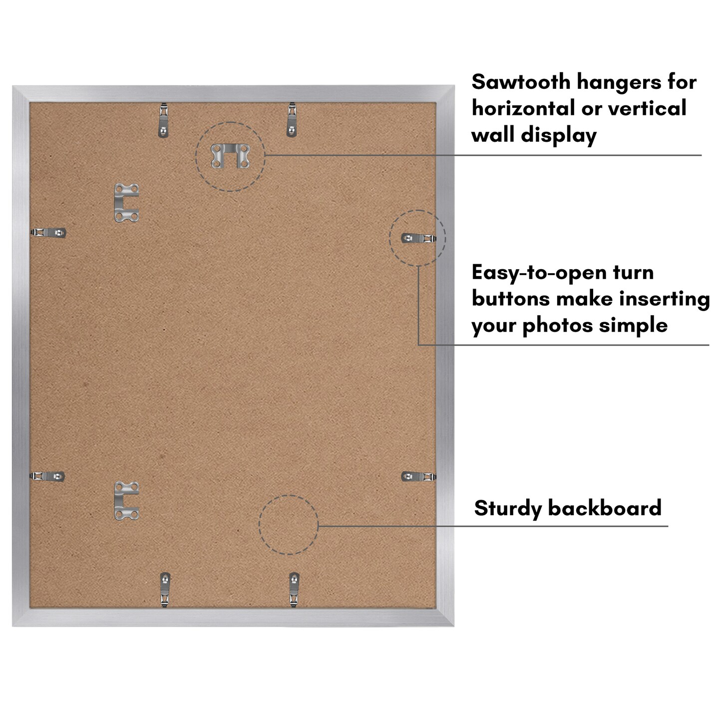 Americanflat 2 Pack of Picture Frames with Mat - Plexiglass Cover