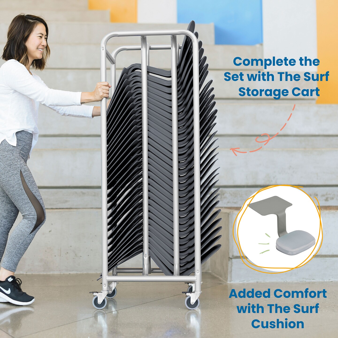 The Surf Portable Lap Desk, Kids Floor Desk, One-Piece Writing Table, Flexible Seating, 10-Pack