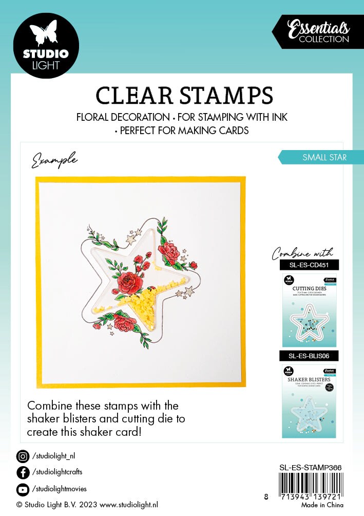 Studio Light SL Clear Stamp Small Star Essentials 99x99x3mm 9 PC nr.366