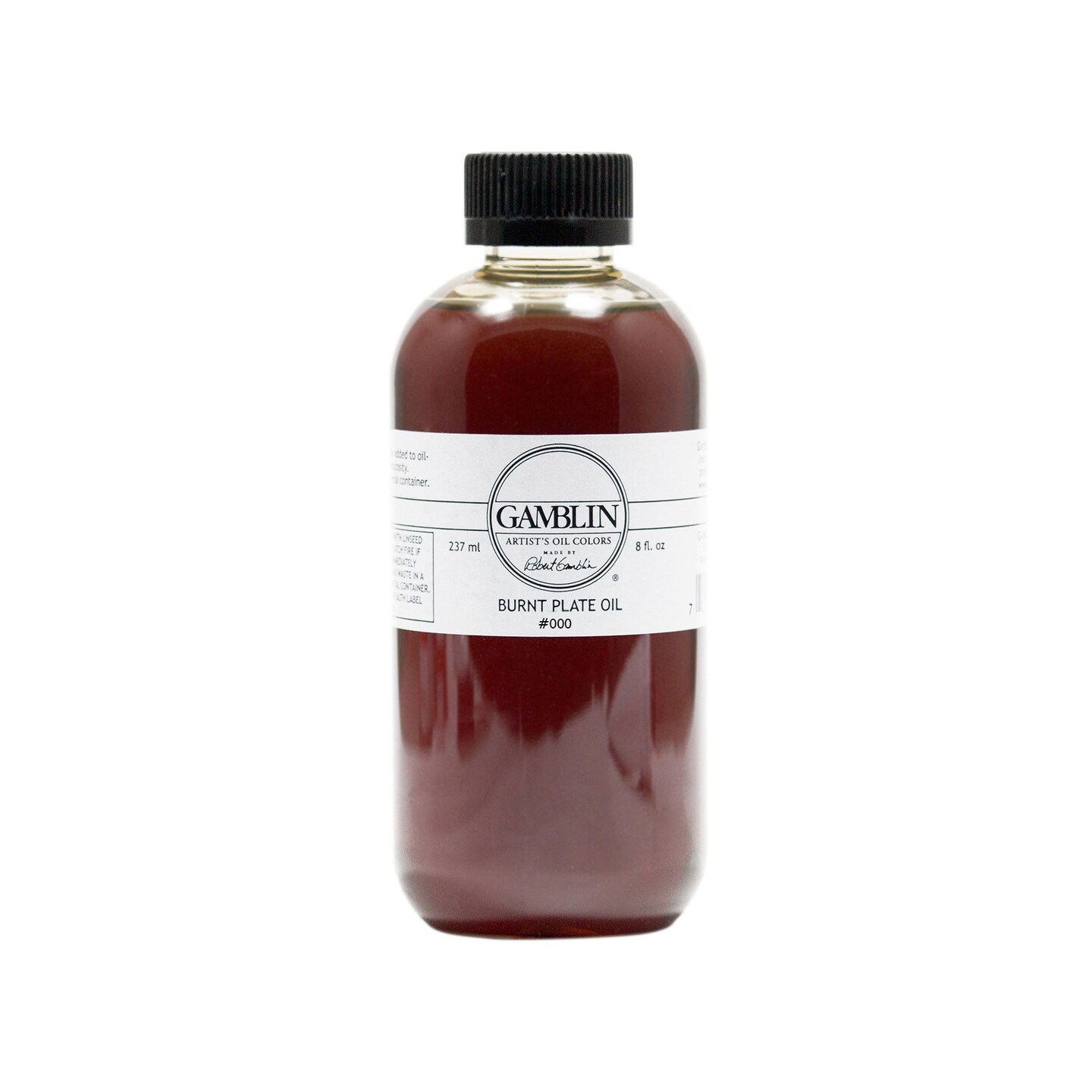 Gamblin Burnt Plate Oil, 8 oz., #000