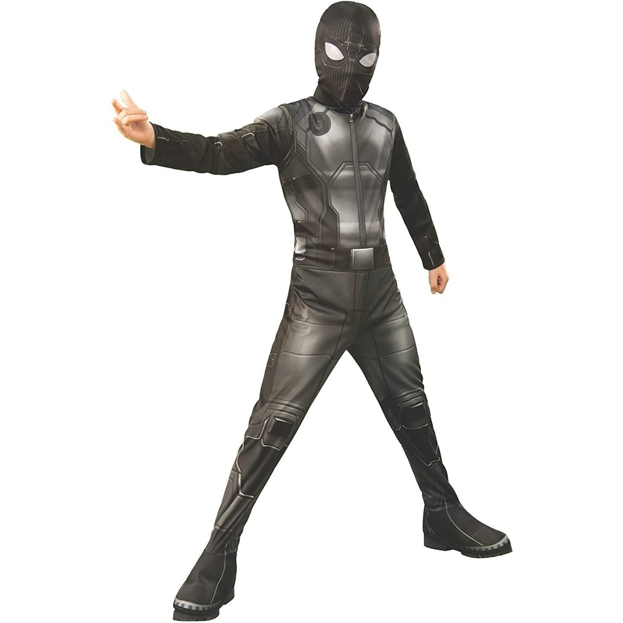 Rubies Spider-Man Costume Stealth Suit M 8-10 Black Gray Far From Home Licensed