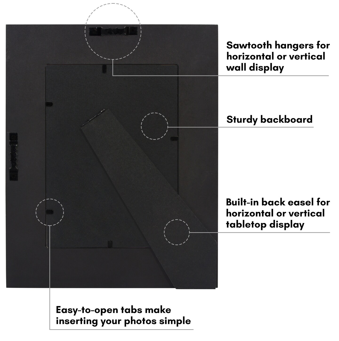 Americanflat Picture Frame - Rustic Picture Frame with Textured Engineered Wood, Shatter Resistant Glass and Easel Back - Horizontal and Vertical Display