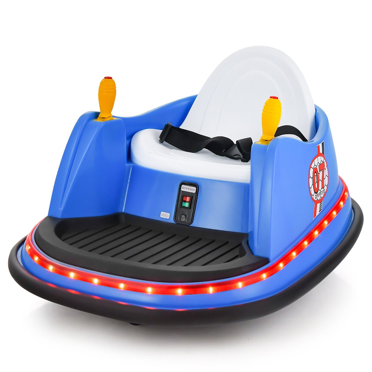 12V Vehicle 360 Degree Spin Race Toy Kids Ride On Bumper Car W/ Remote Control