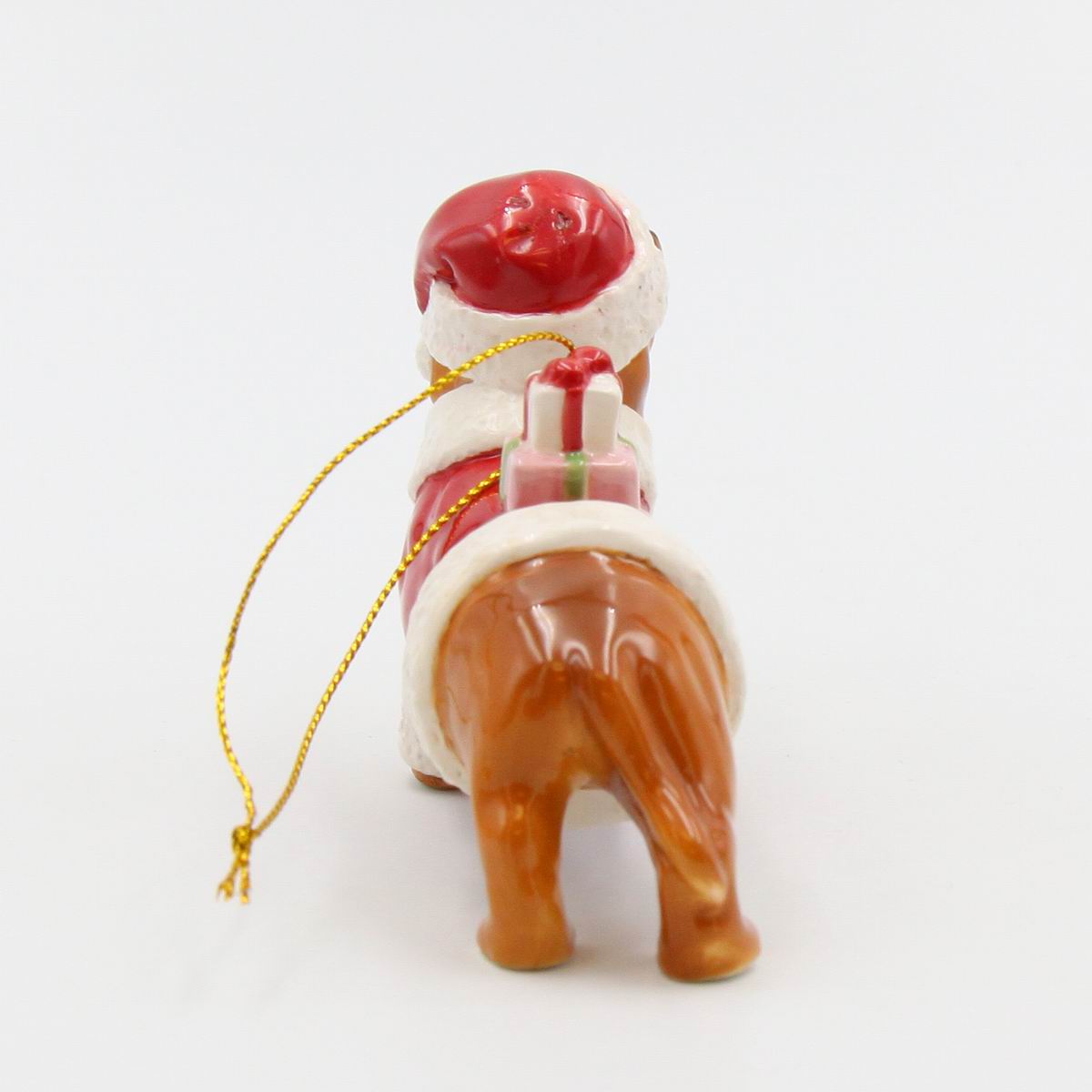 Ceramic Dachshund Santa Dog Christmas Tree Ornament, Home D&#xE9;cor, Gift for Her, Gift for Mom, Kitchen D&#xE9;cor, Dog Lover Gift, Pet Loss Gift