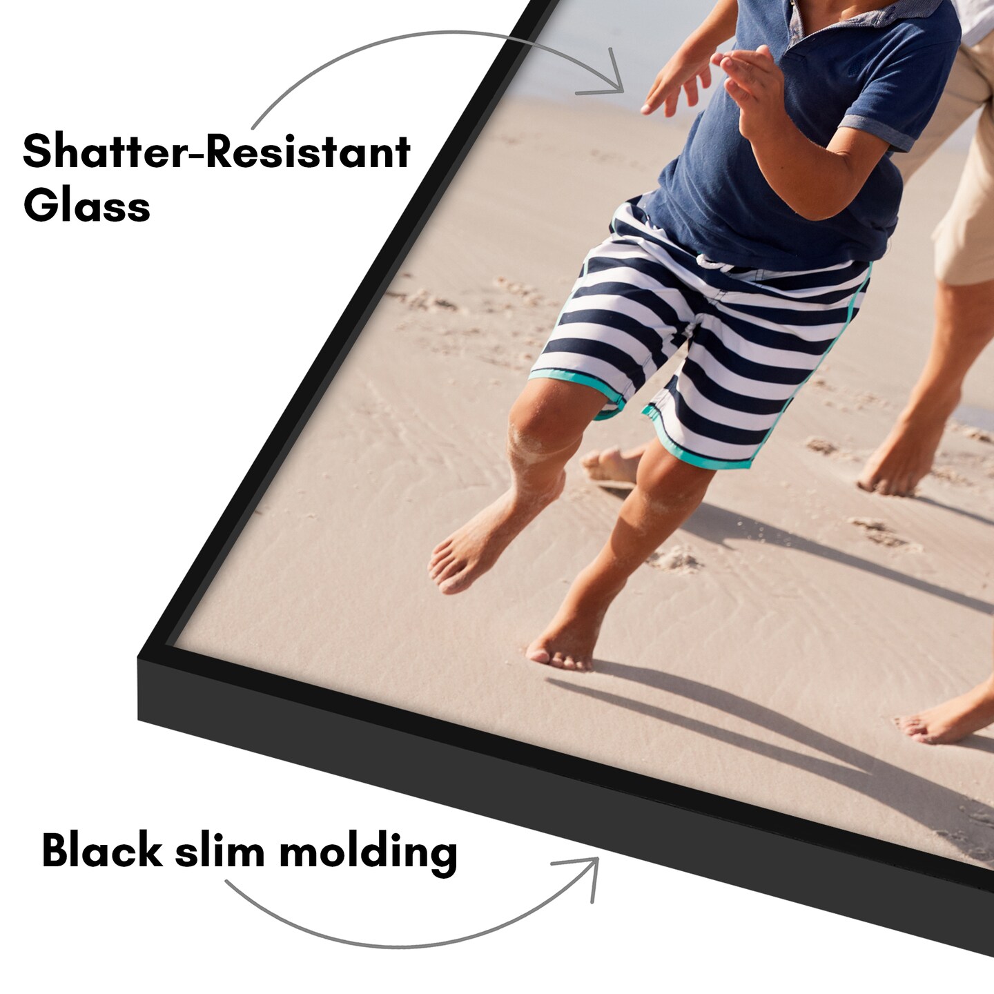 Americanflat Front Loading Picture Frame Set - Set of 3 - Multi Picture Frames - Perfect for Photos and Wall Decor - Shatter Resistant Glass - Hanging Hardware with Snap-Out Easel